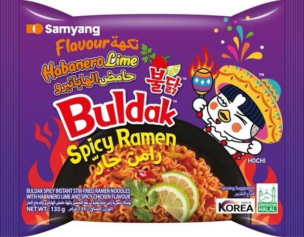 미국에서 먼저 나온 하바네로라임불닭볶음면. 사진=삼양식품 제공
