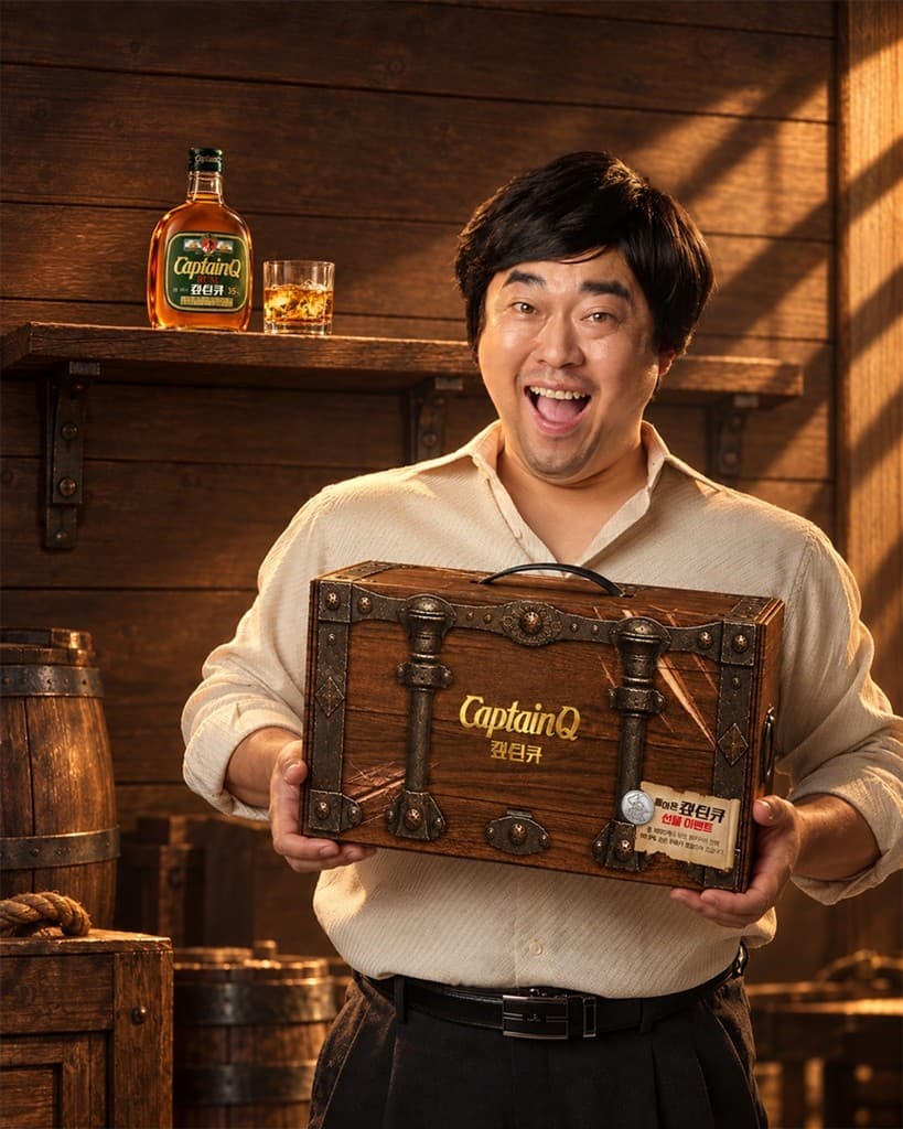 캪틴큐 광고 모델 이선민. 사진=롯데칠성음료 제공
