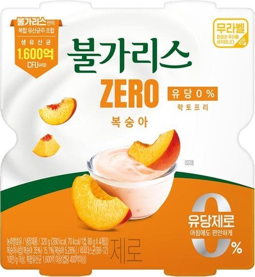 불가리스 제로 복숭아 이미지 1