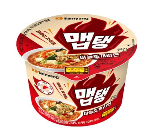 맵탱 큰컵 마늘조개라면