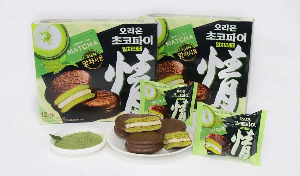초코파이 말차라떼