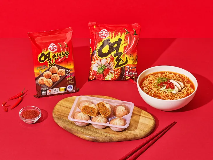 오뚜기 열라면 열찐만두